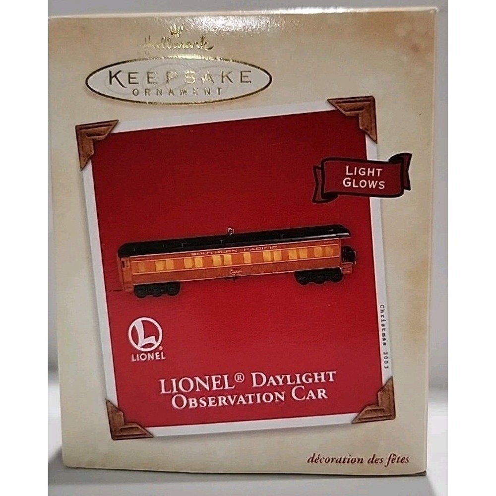 Hallmark Keepsake 2003 Lionel Daylight Observation Car Die-Cast Ornament QXI8327